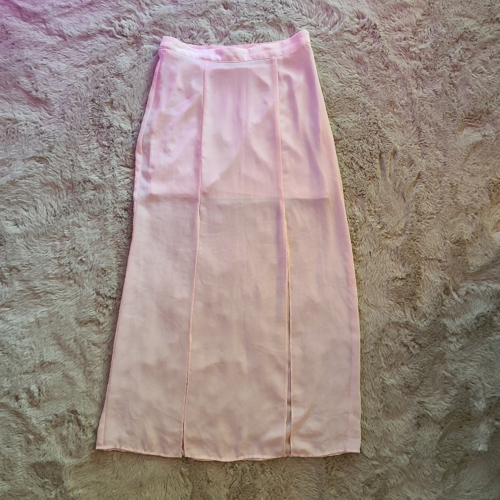 Forever21 sheer M slit skirt